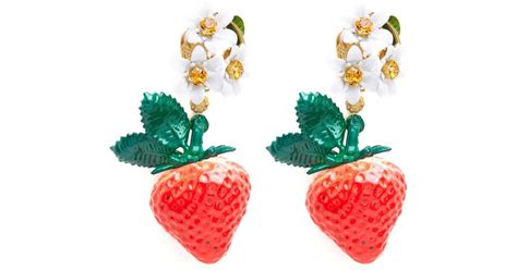 dolce gabbana strawberry earrings|dolce and gabbana earrings sale.